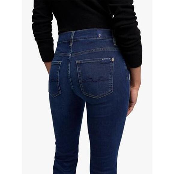 7 For All Mankind Women's Bootcut B(Air) Jeans In Rinsed Indigo Size 28 NWT - Picture 3 of 12